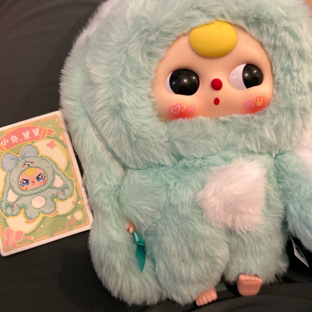 Authentic Labubu Maymei x Top Toy Forgotten Funfair Bunny Plush Keychain 100%